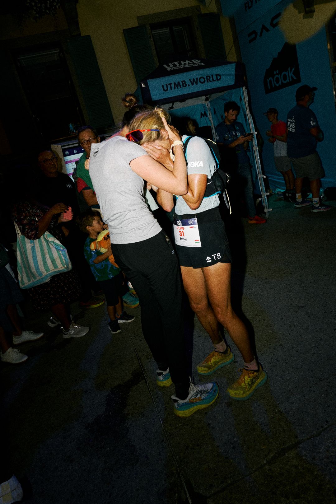 Couple embracing